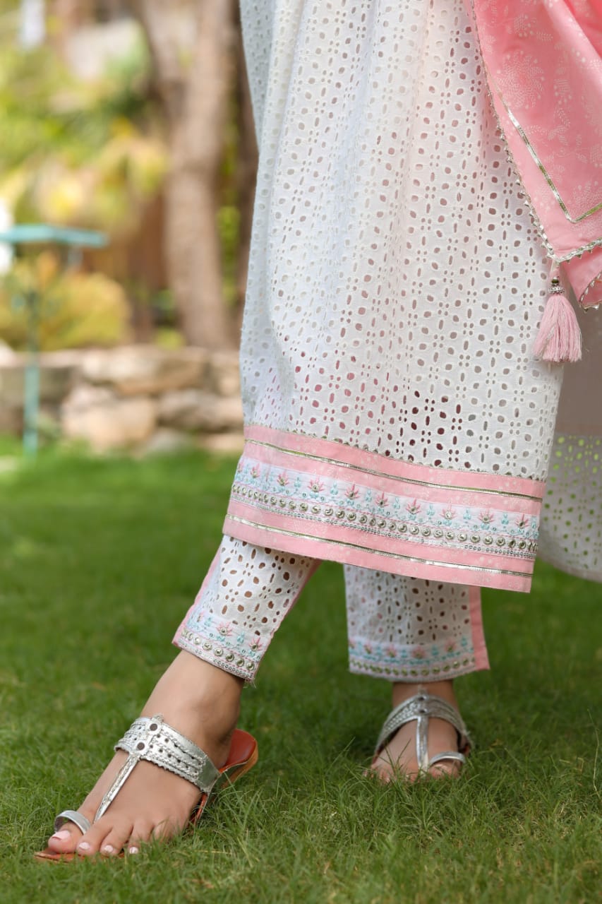 Beautiful Cotton Fabric Naira Cut kurti with Pant Pakistani Designer Salwar  Set | eBay