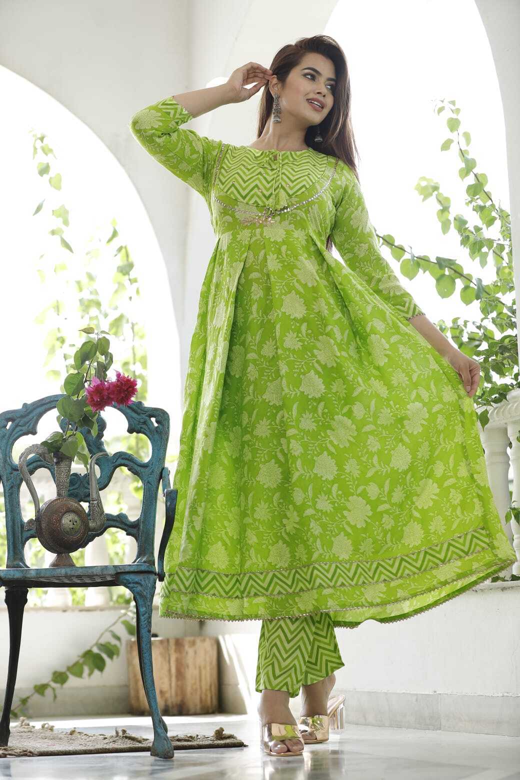 Indian kurti Pants set Anarkali top Pakistani women salwar kameez suit  dress