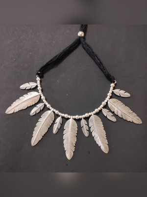 Leaf Oxidized Tribal Boho Choker Necklace Woman Ethnic Fashion Afghani Jewelry