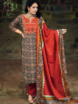 Indian Pakistani Salwar Kameez Dupatta Printed Kurta Palazzo Designer Kurti Pant