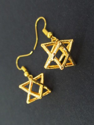 Golden Drop Jewish Jews Star Fashion Earring