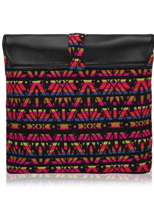 Black Multi Color Jacquard Stylish Sling Bag for Women & Girls Birthday Gift Shoulder Bag