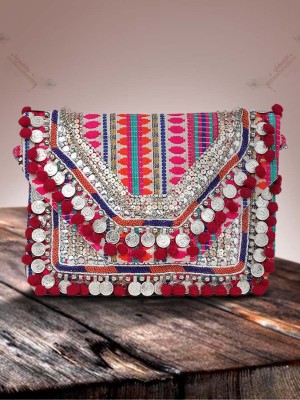Multicolor Women Ethnic Embellished Handmade Boho Bag Indian Vintage Gypsy Style Handmade Hippie Bag