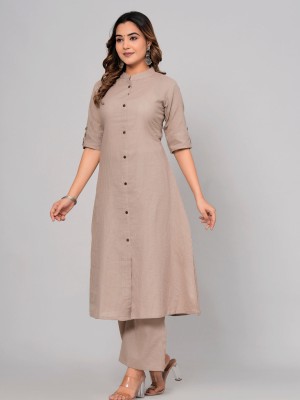 Green New Trendy Katha Cotton Co-ord Set Kurti with Pocket Palazzo Pant Set Online Aline Dress