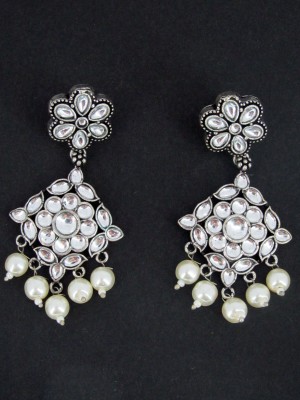 Ethnic Indian Pakistani Women Earrings Oxidized Silver Fashion Jewelry Earring