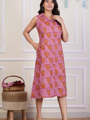 Aisha Grey Sleeveless Collered Tunic Kurti Cotton Summer Dress