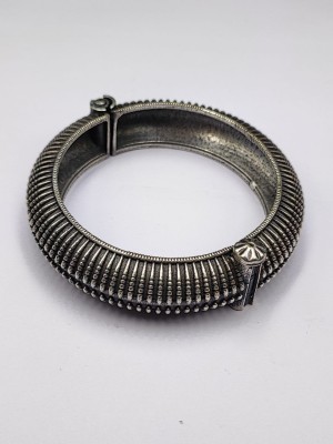 Boho Vintage Banjara Oxidized Silver Kada Openable Bracelet Cuff Bangle Tribal Jewellery