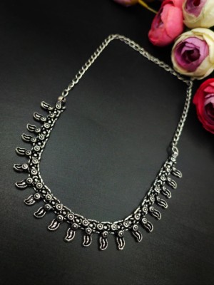 Indian Boho Design Silver Plated Affordable Oxidized Necklace Choker Gypsy Jewellery