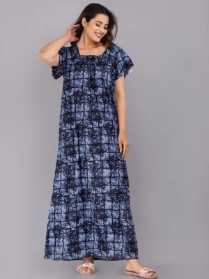 Casual Nighty Gown Daily Wear Cotton Printed Night Dress Kurti Gown