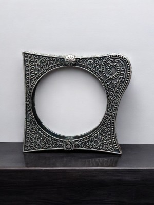 Designer Brass Unique Square Shape Bracelet Oxidised Antique Openable Gypsy Silver Cuff Kada Bangle