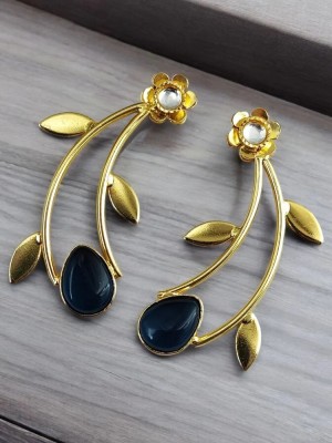 Drop Earring Golden Handmade Gold Plated Contemporary Earrings Best Light Weight Jewelry for Girls