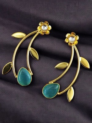 Drop Earring Golden Handmade Gold Plated Contemporary Earrings Best Light Weight Jewelry for Girls