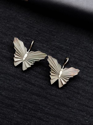 Lovely Butterfly Hook Silver Replica Brass Earrings Dangle Earrings for Casual Wear