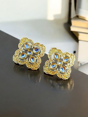 Ethnic Gold Plated Stud Earring Contemporary Earrings for Women