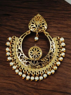 Elegant Gold Plated Designer Chandbali Earring Traditional Pakistani Earrings for Women