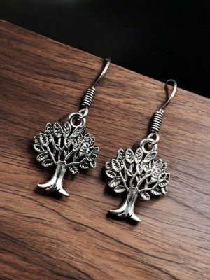 Tree Shape Earring Drop Dangler Silver Oxidized Daily Wear Earrings Jewelry