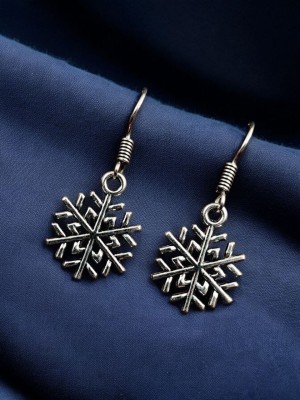 Winter Symbol Earring Drop Dangler Silver Oxidized Daily Wear Earrings Jewelry