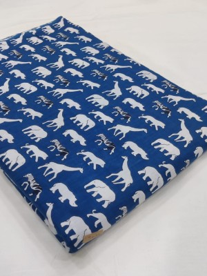 Royal Blue Jungle Animal Print Color Fabric Cotton Craft Shirt Dressmaking Quilting Upholstery Fabric Material