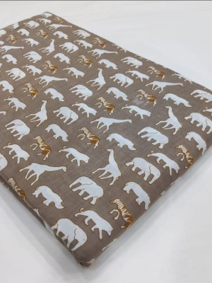 Light Brown Jungle Animal Print Color Fabric Cotton Craft Shirt Dressmaking Quilting Upholstery Fabric Material