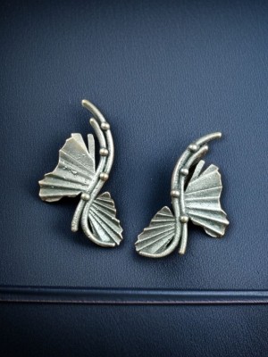 Unique Designer Rustic Silver Oxidized Stud Earring Set Bohochic Casual Wear Jewellery for Girls