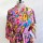 Pink Frida Kahlo Pure Cotton Kimono Indian Handprinted Boho Robe Summer Dress Beach Coverup