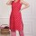 Red Sleeveless V Neck Block Print Kurti Pant Set Indian Cotton Salwar Kameez Set Summer Dress