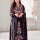 Black Georgette Straight Festival Wear Shalwar Kameez Suit with Mirror Sequence and Embroidery Hand Work