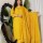 Yellow Lehariya Print Indian Traditional Straight Salwar Kameez Kurti Pant Set for Women Embroidery Partywear Dress